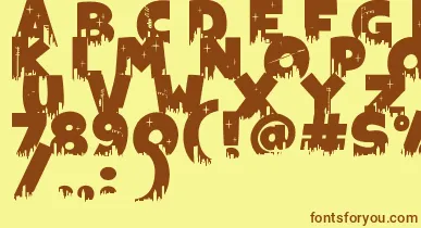 Megapoliscape font – Brown Fonts On Yellow Background