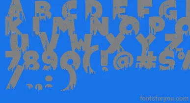 Megapoliscape font – Gray Fonts On Blue Background