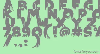 Megapoliscape font – Gray Fonts On Green Background