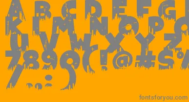 Megapoliscape font – Gray Fonts On Orange Background