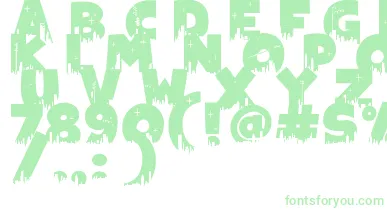 Megapoliscape font – Green Fonts On White Background