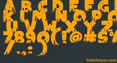 Megapoliscape font – Orange Fonts On Black Background