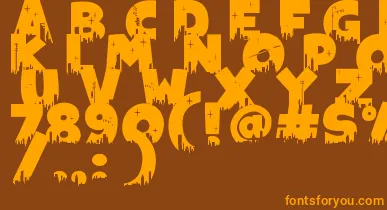 Megapoliscape font – Orange Fonts On Brown Background