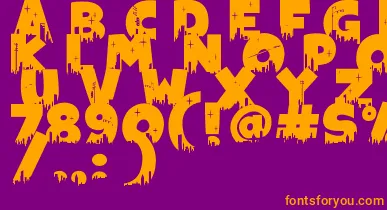Megapoliscape font – Orange Fonts On Purple Background
