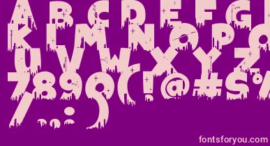 Megapoliscape font – Pink Fonts On Purple Background