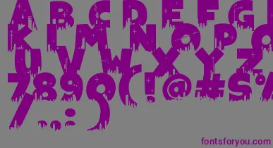 Megapoliscape font – Purple Fonts On Gray Background