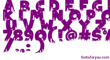 Megapoliscape font – Purple Fonts On White Background