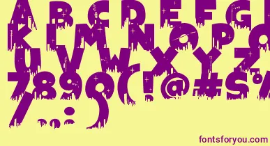 Megapoliscape font – Purple Fonts On Yellow Background