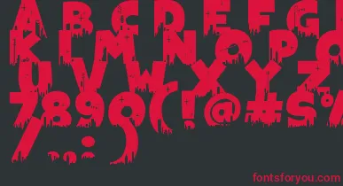 Megapoliscape font – Red Fonts On Black Background