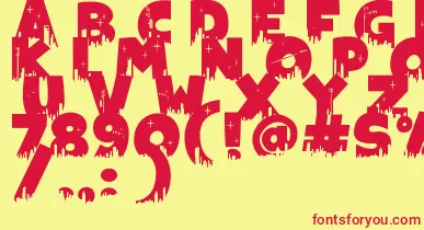 Megapoliscape font – Red Fonts On Yellow Background