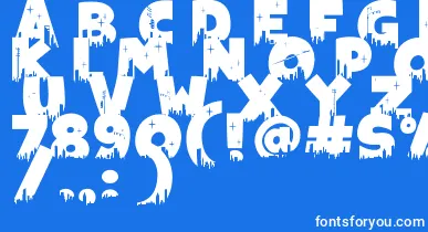 Megapoliscape font – White Fonts On Blue Background