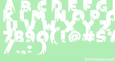 Megapoliscape font – White Fonts On Green Background