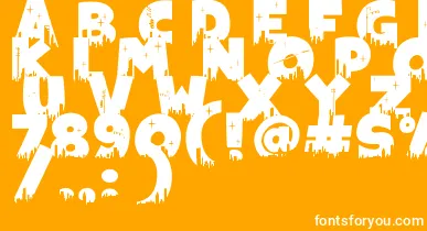 Megapoliscape font – White Fonts On Orange Background