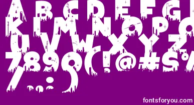Megapoliscape font – White Fonts On Purple Background