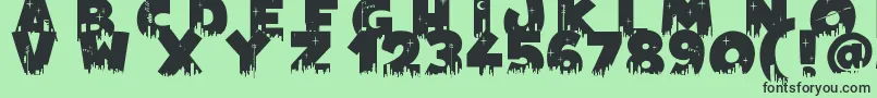 Megapoliscape Font – Black Fonts on Green Background