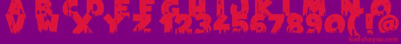 Megapoliscape Font – Red Fonts on Purple Background