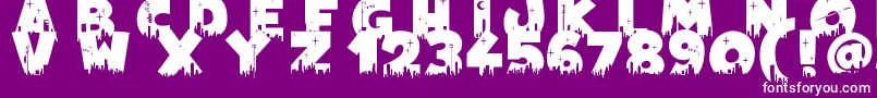Police Megapoliscape – polices blanches sur fond violet