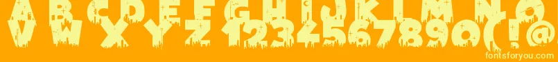 Megapoliscape Font – Yellow Fonts on Orange Background