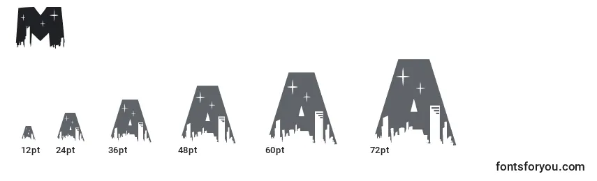 Размеры шрифта Megapoliscape