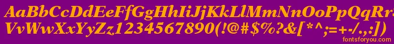 NewasterltstdBlackit Font – Orange Fonts on Purple Background