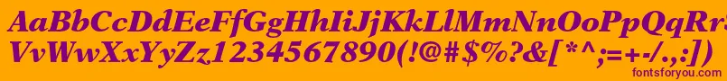 NewasterltstdBlackit Font – Purple Fonts on Orange Background