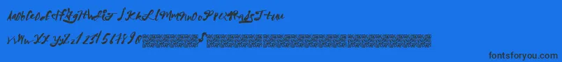 MegaRiches Font – Black Fonts on Blue Background