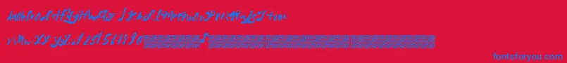 MegaRiches Font – Blue Fonts on Red Background