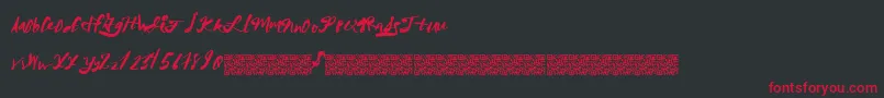 MegaRiches Font – Red Fonts on Black Background