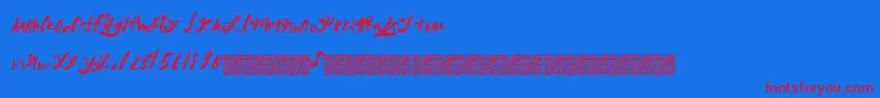 MegaRiches Font – Red Fonts on Blue Background