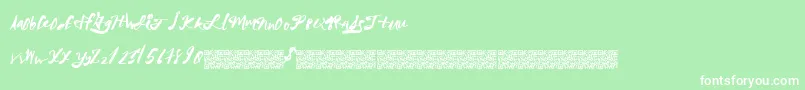 MegaRiches Font – White Fonts on Green Background