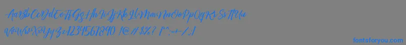 Czcionka Megattor DEMO – niebieskie czcionki na szarym tle