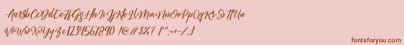 Megattor DEMO Font – Brown Fonts on Pink Background