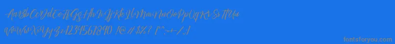 Megattor DEMO-Schriftart – Graue Schriften auf blauem Hintergrund