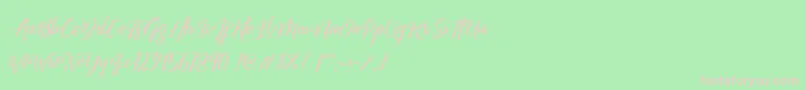 Megattor DEMO Font – Pink Fonts on Green Background