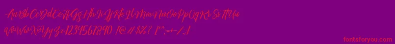 Megattor DEMO Font – Red Fonts on Purple Background