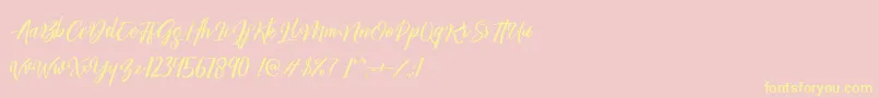 Megattor DEMO Font – Yellow Fonts on Pink Background