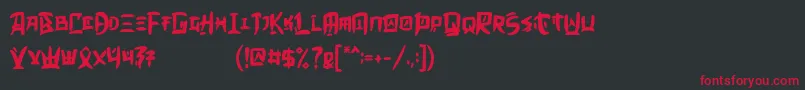 Meifen Demo Font – Red Fonts on Black Background