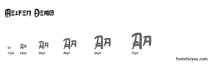 Meifen Demo font sizes