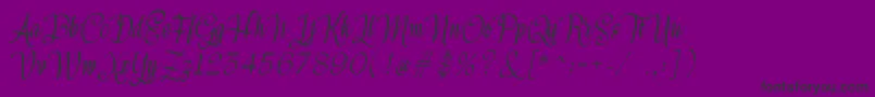 Meikayla Font – Black Fonts on Purple Background