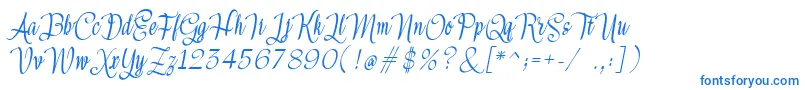 Шрифт Meikayla – синие шрифты на белом фоне