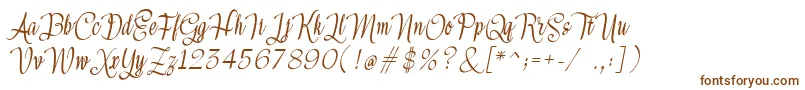 Шрифт Meikayla – коричневые шрифты на белом фоне
