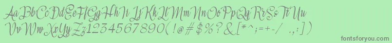 Шрифт Meikayla – серые шрифты на зелёном фоне