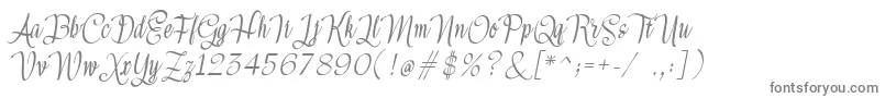 Шрифт Meikayla – серые шрифты на белом фоне