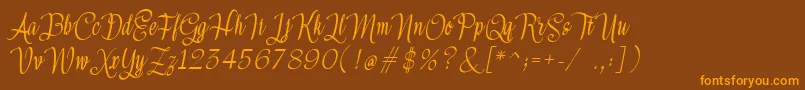 Шрифт Meikayla – оранжевые шрифты на коричневом фоне