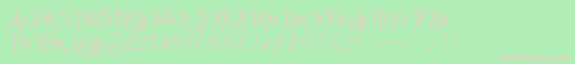 Шрифт Meikayla – розовые шрифты на зелёном фоне