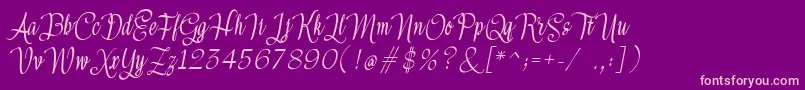 Meikayla-fontti – vaaleanpunaiset fontit violetilla taustalla