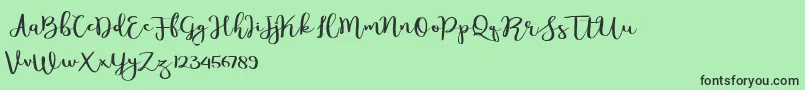 Meillina Font – Black Fonts on Green Background