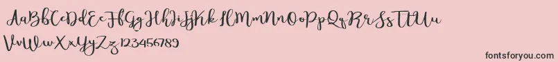 Meillina Font – Black Fonts on Pink Background