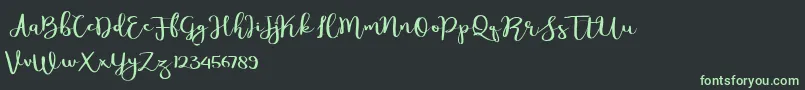 Meillina Font – Green Fonts on Black Background