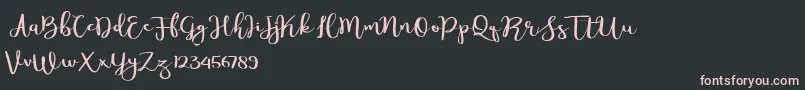 Meillina Font – Pink Fonts on Black Background